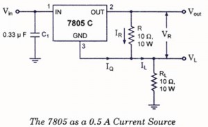 电流源为IC 7805